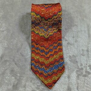 Cravate Missoni Homme - Soie Multicolore - Made In Italy - Neuf Avec étiquettes